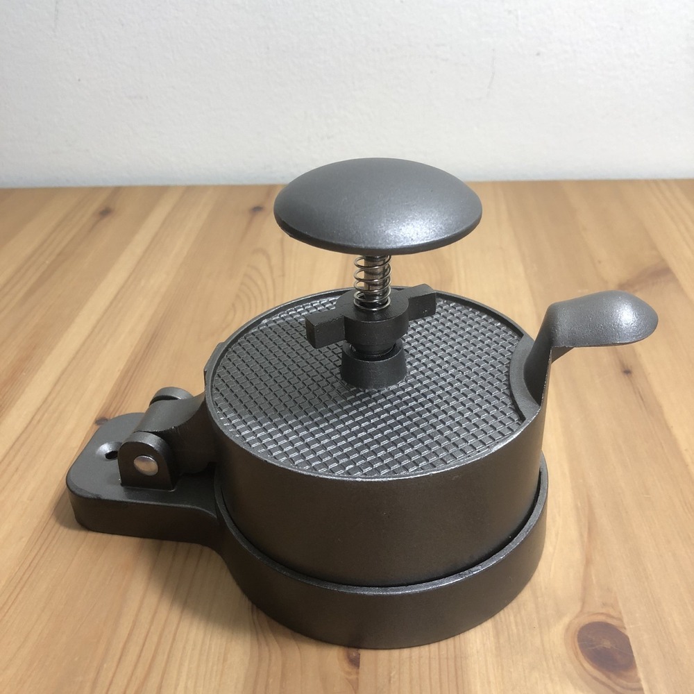 Single Hamburger Press Heavy Duty Cast Aluminum Patty Maker Adjustable Thickness